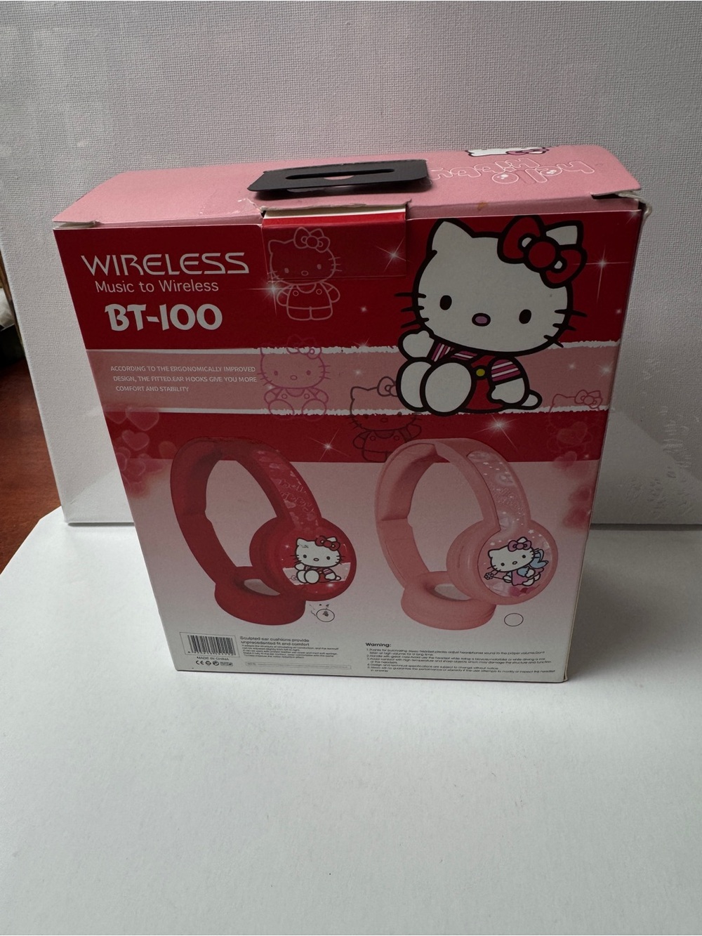 Hello Kitty Wireless BT-100 On-Ear Headphones - Red